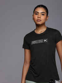 HRX by Hrithik Roshan Self Design Rapid-Dry Antimicrobial Running T-shirt