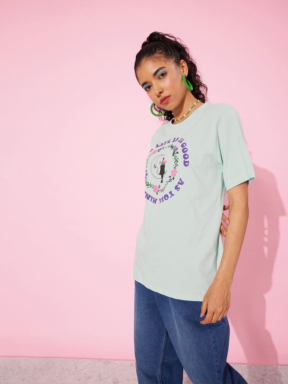 DILLINGER Women Graphic Printed Oversized T-shirt