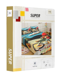 Moda Rapido X KLOTTHE Blue & Red 400 TC King Bedsheet with 2 Pillow Covers