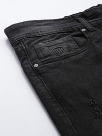 Being Human Men Straight Fit Low Distress Light Fade Stretchable Jeans