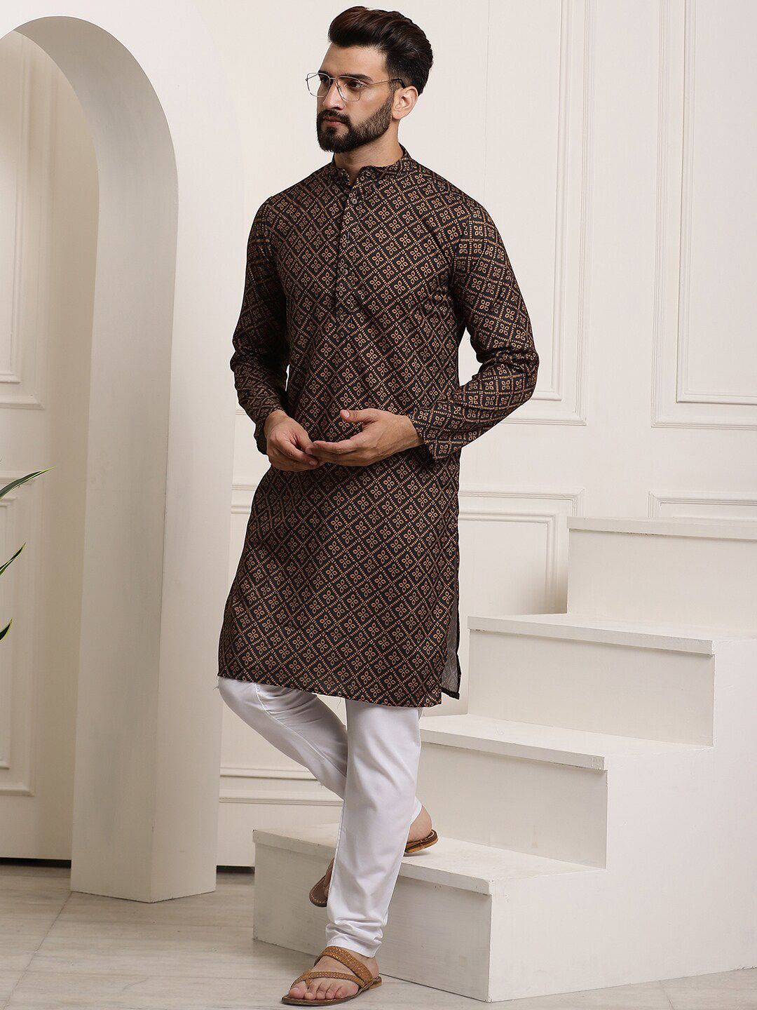 SOJANYA Ethnic Motifs Printed Pure Cotton Kurta