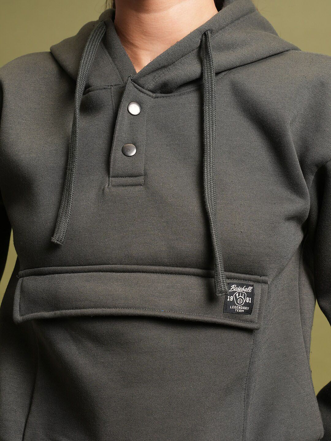 Tokyo Talkies Grey Relaxed Fit Hooded Sweatshirt
