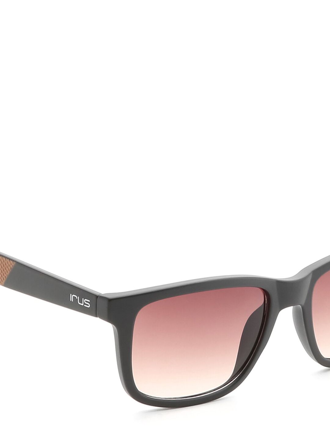 Irus oleh Idee Unisex Lens & Cermin mata hitam persegi dengan lensa terlindung UV