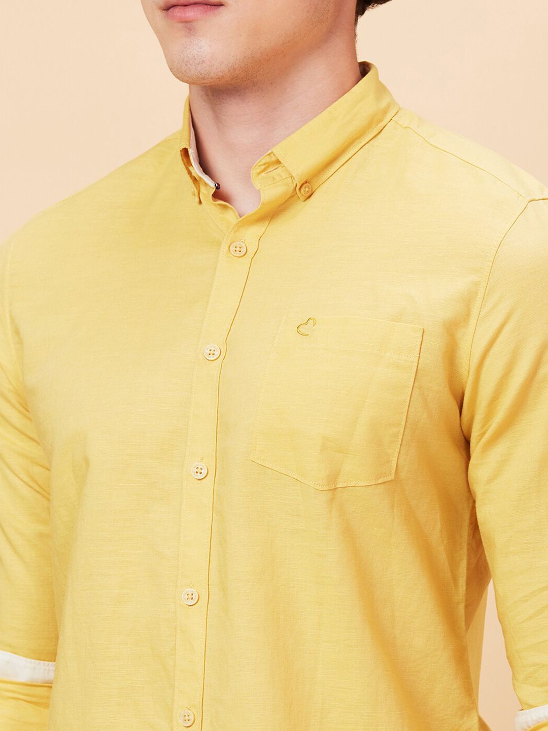 Being Human Button-Down Collar Slim Fit Cotton Casual Shirt