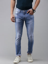 SPYKAR Men Slim Fit Low-Rise Heavy Fade Stretchable Jeans