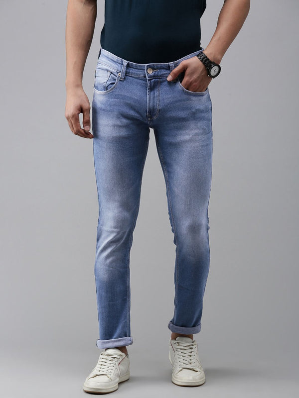 SPYKAR Men Slim Fit Low-Rise Heavy Fade Stretchable Jeans
