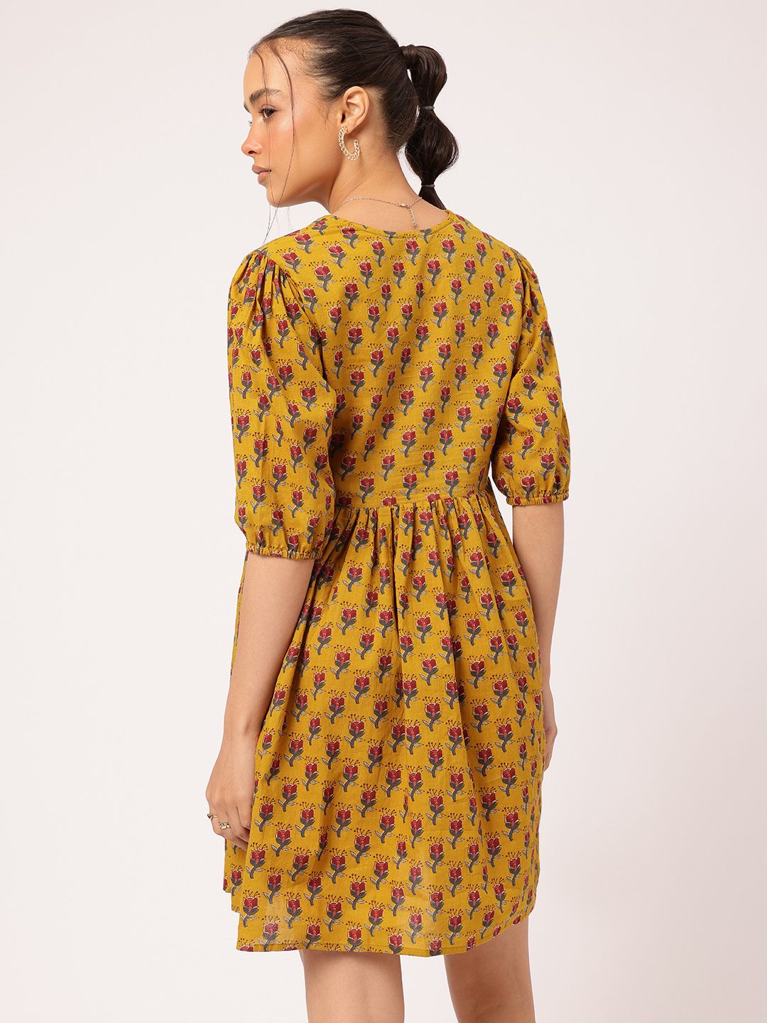 DressBerry Sunkissed Styles Floral Print A-Line Mini Dress