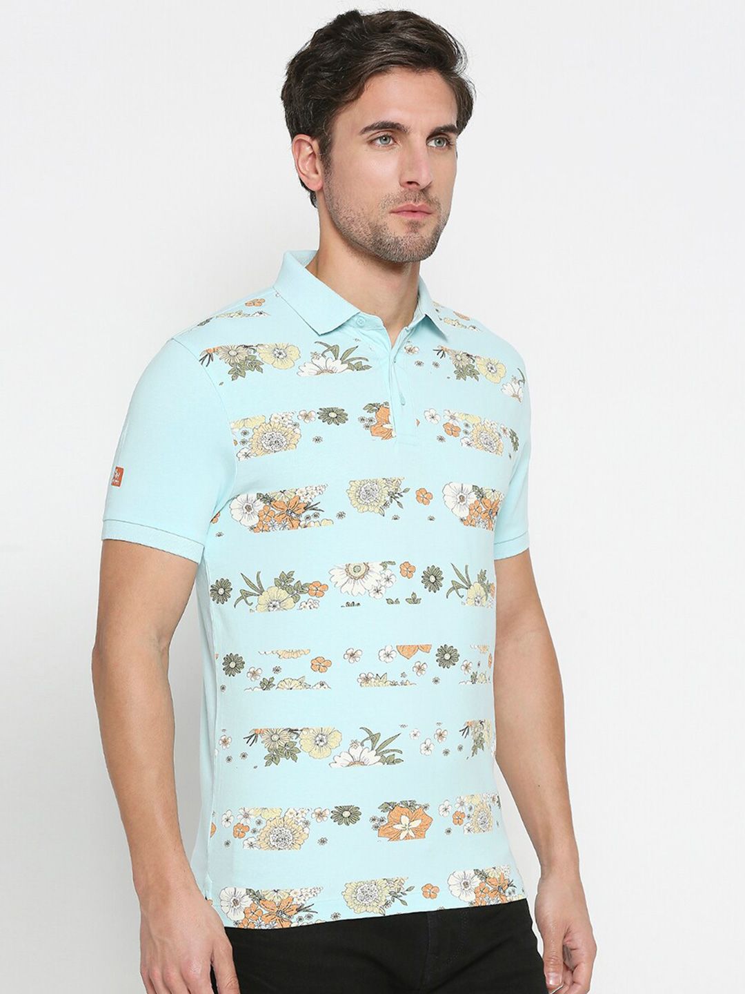 Being Human Floral Printed Polo Collar T-shirt