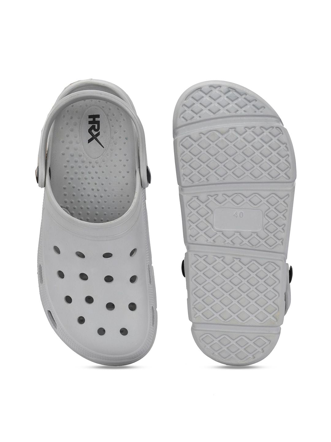 HRX by Hrithik Roshan Men Grey Rubber Clogs