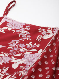 Anouk Floral Printed Regular Kurta with Trousers