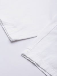 The Indian Garage Co Men White Slim Fit Cotton Chino Shorts