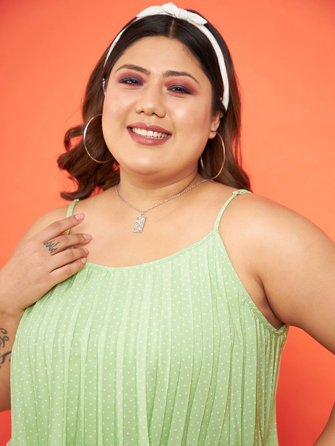 SASSAFRAS Curve Plus Size Crepe A-Line Dress