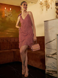 Athena Floral Lace A-Line Dress