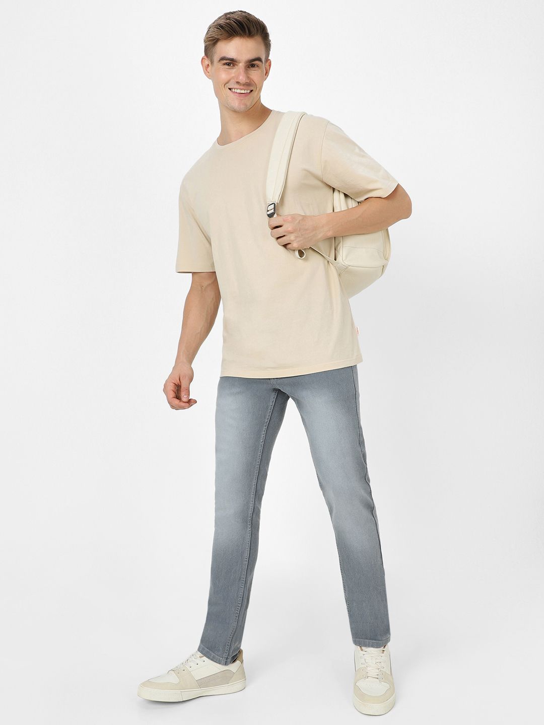 Urbano Fashion Men Grey Slim Fit Jeans