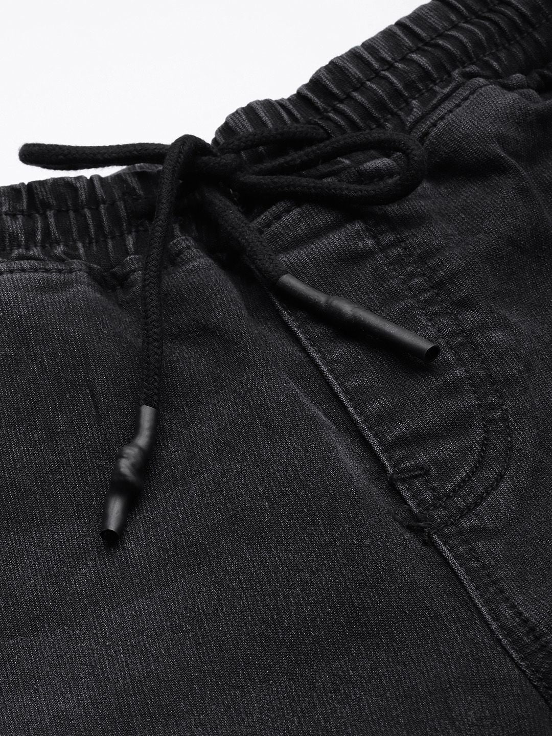 The Indian Garage Co Slim Fit Mildly Distressed Light Fade Stretchable Jogger Jeans