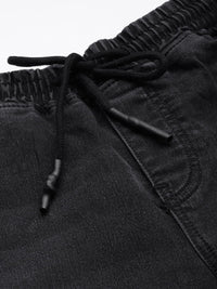 The Indian Garage Co Slim Fit Mildly Distressed Light Fade Stretchable Jogger Jeans
