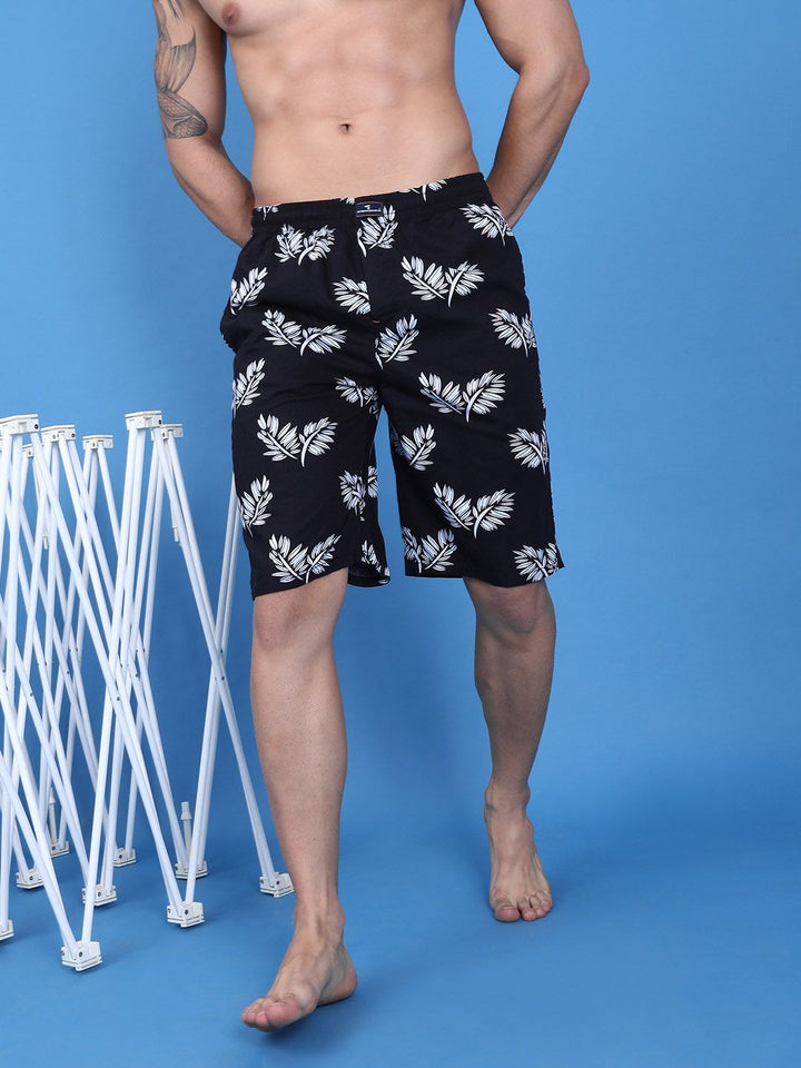 The Indian Garage Co Men Black Printed Pure Cotton Boxers 1120-BXR10-10