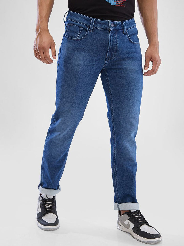 SPYKAR Men Mid-Rise Clean Look Light Fade Stretchable Jeans