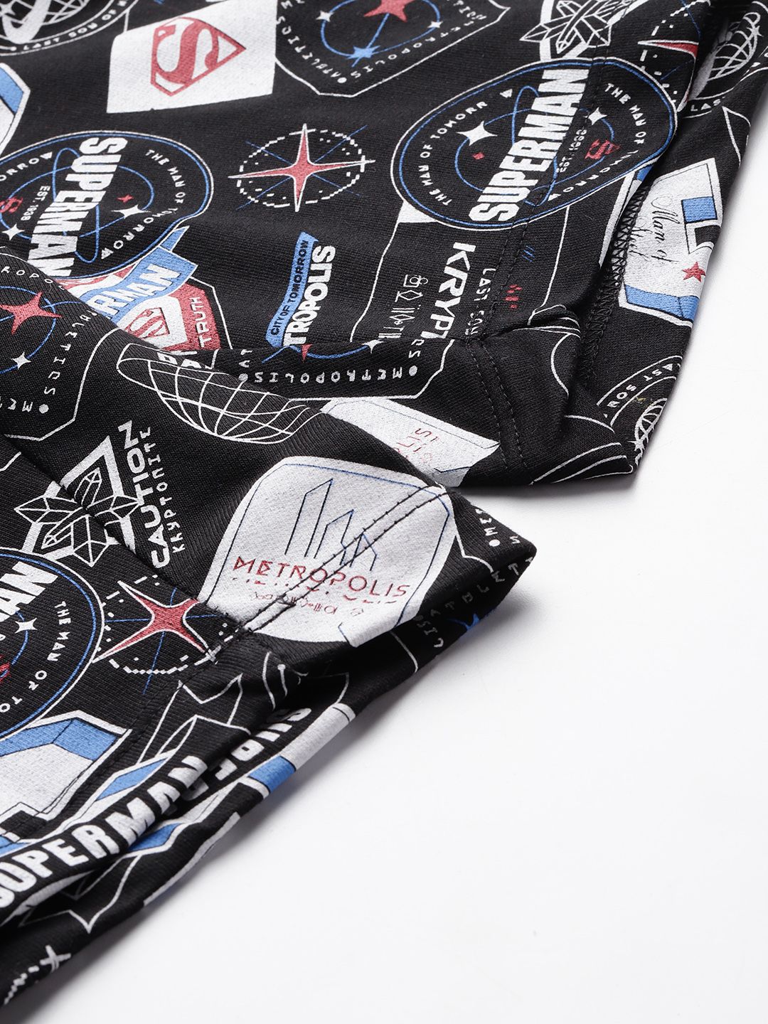 The Indian Garage Co Men Superman Printed Loose Fit Shorts