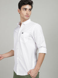 The Indian Garage Co Men White Comfort Cotton Casual Shirt