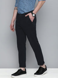 The Indian Garage Co Men Navy Blue Slim Fit Trousers