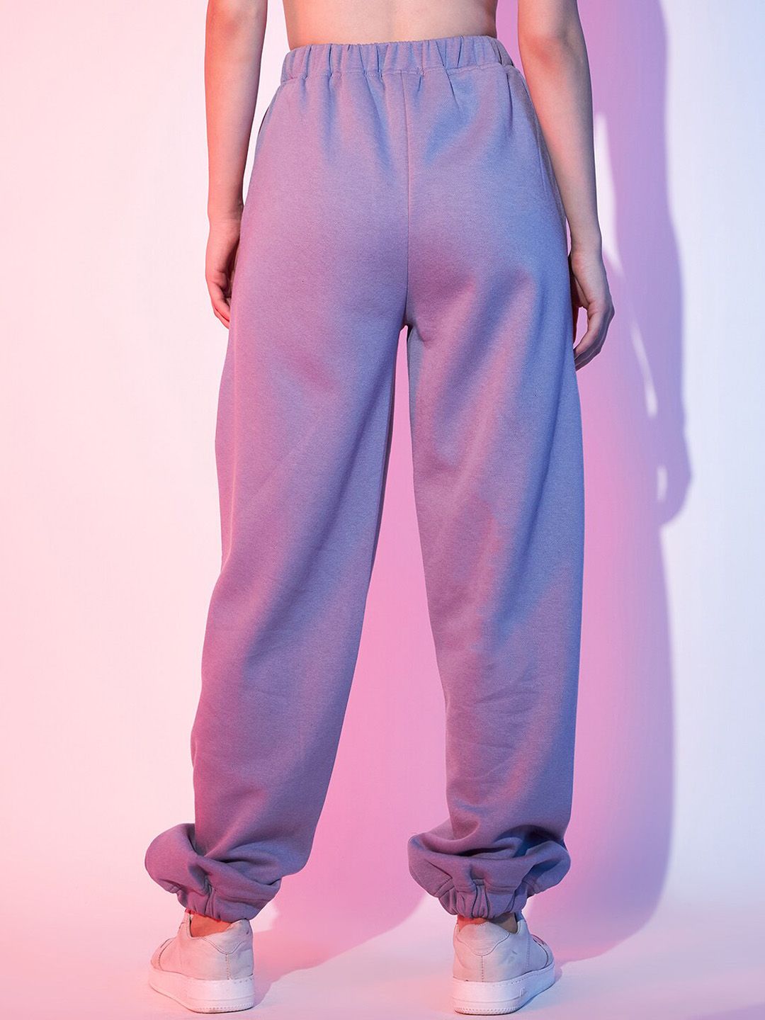 STREET 9 Women Lavender Loose Fit Joggers Trousers