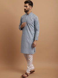 SOJANYA Men Ethnic Motifs Printed Regular Kurta With Pyjamas & Nehru Jacket