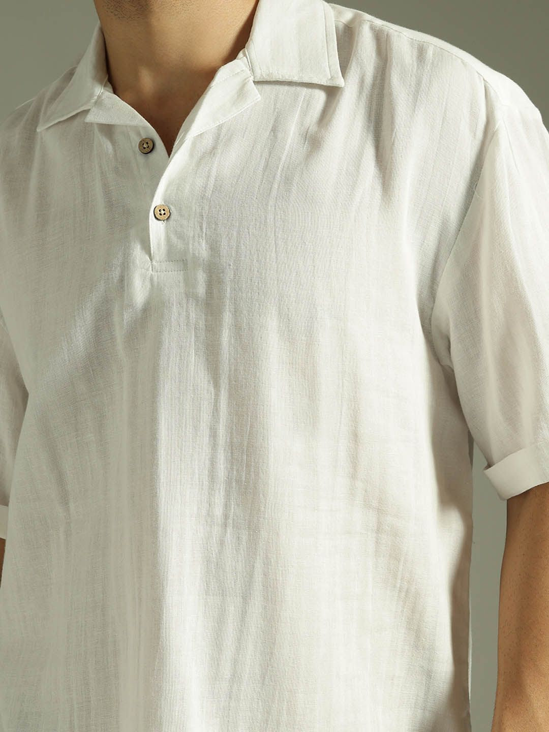 DENNISON Muslin Double Gauge Cotton Oversized Shirt