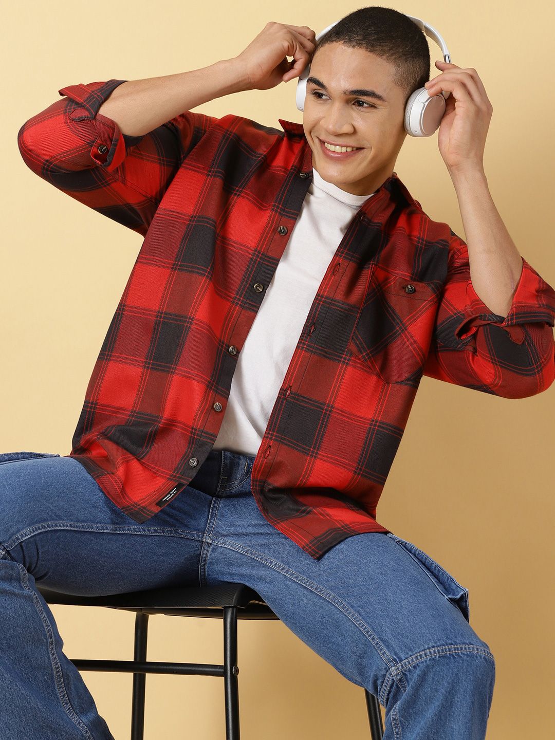 Thomas Scott Classic Opaque Checked Cotton Casual Shirt