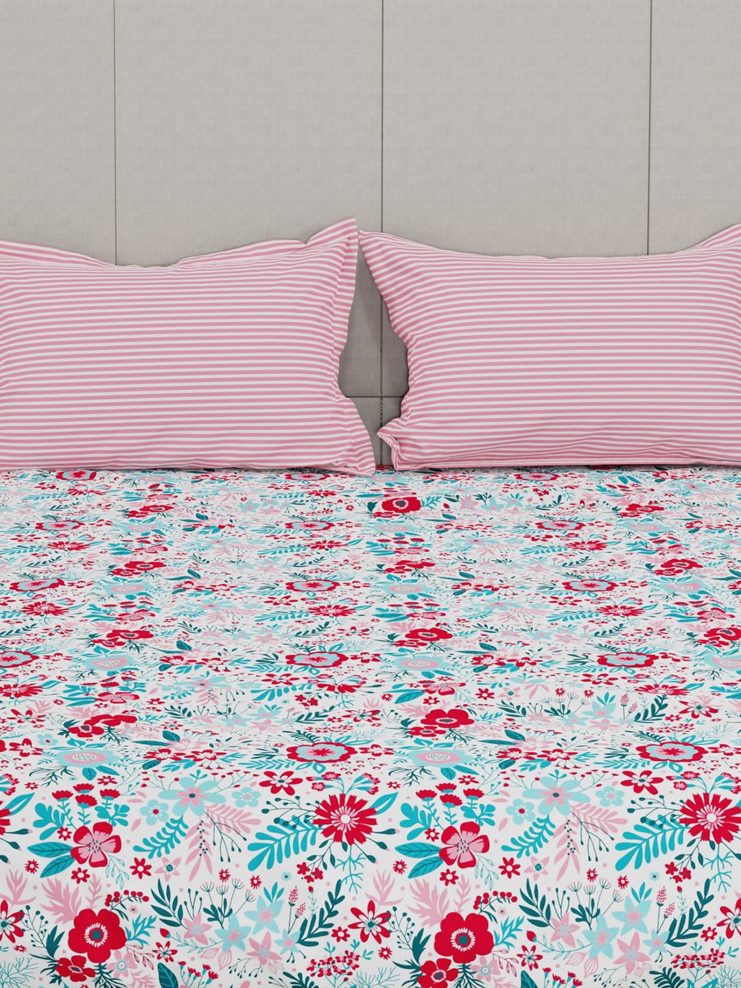 MYTRIDENT Unisex Pink Bedsheets