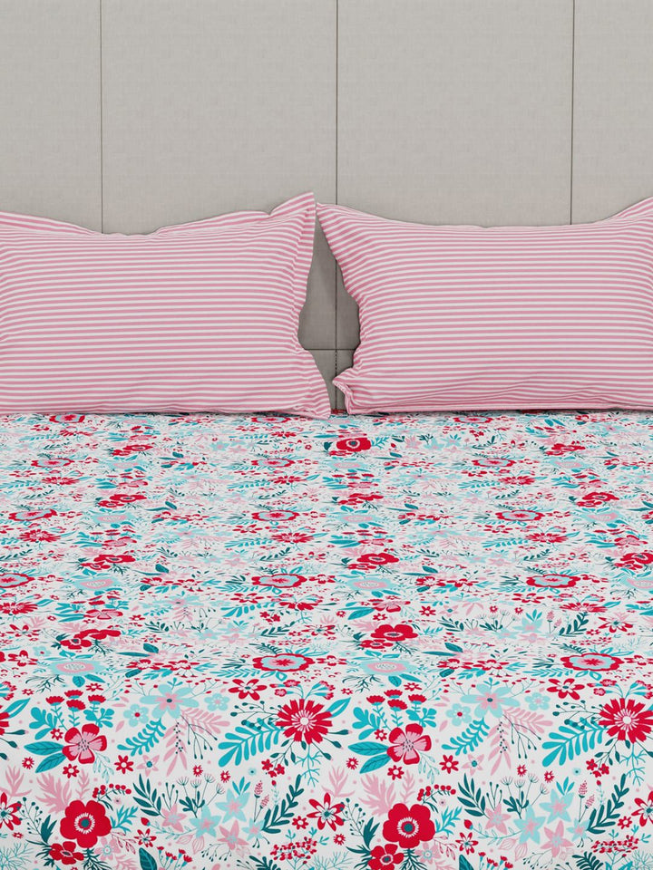 MYTRIDENT Unisex Pink Bedsheets