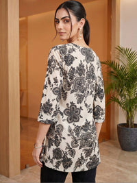 Mamicha Floral Print Cotton Top