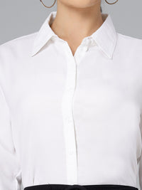 Style Quotient White Smart Spread Collar Formal Shirt