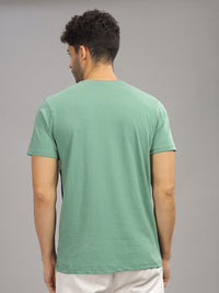 ADRO Colourblocked Regular Fit Cotton T-shirt