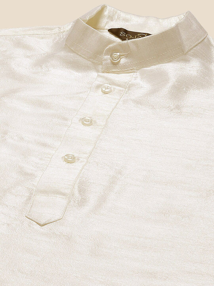 SOJANYA Mandarin Collar Regular Kurta With Churidar & Nehru Jacket