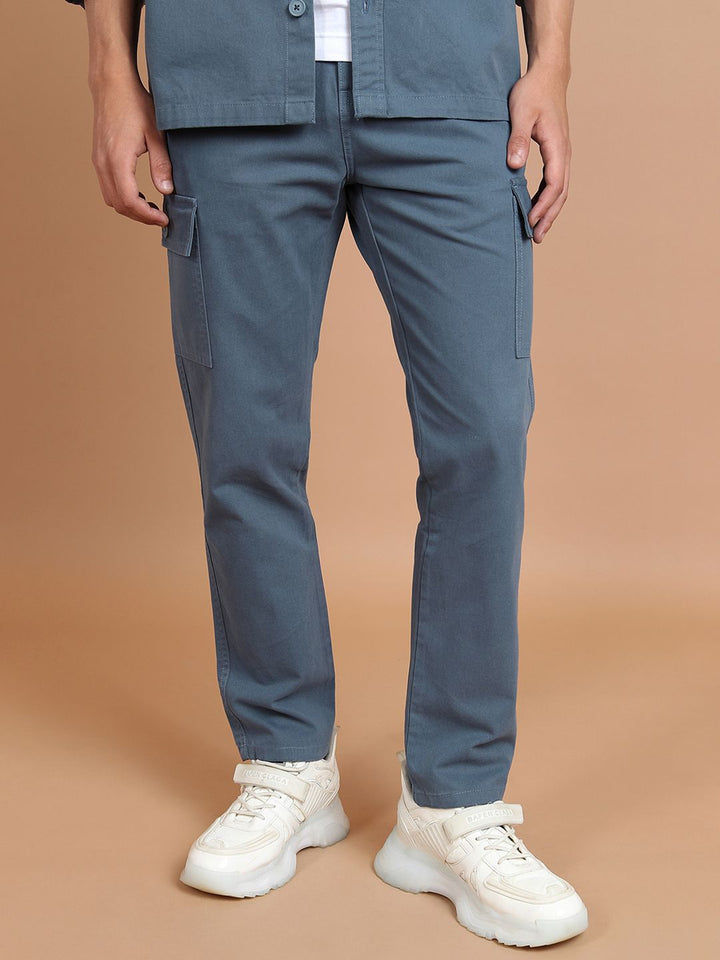 HIGHLANDER Men Tapered Fit Pure Cotton Cargo Trouser