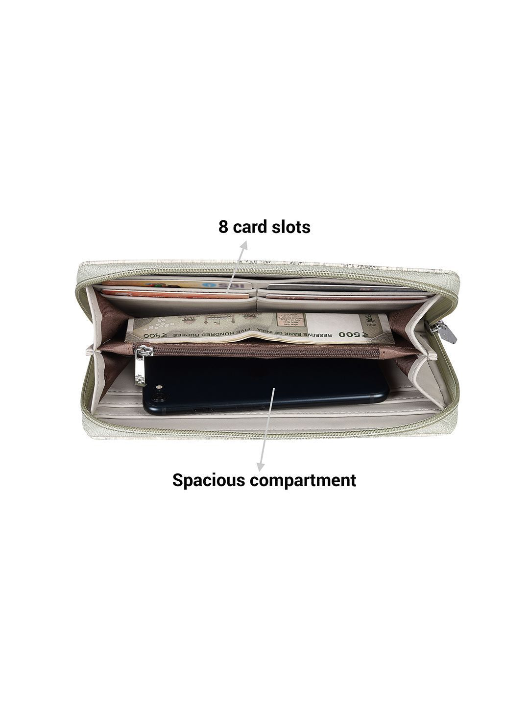 Metro Women Geometric Zip Around Wallet