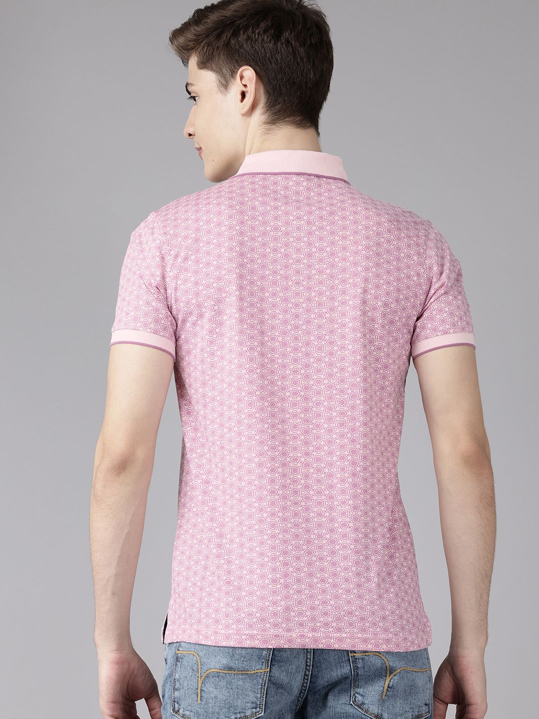 Park Avenue Printed Polo Collar Slim Fit T-shirt