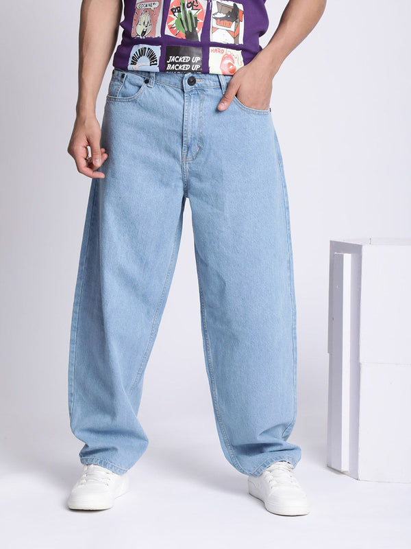 Bene Kleed Men Barrel sesuai dengan seluar jeans bertingkat tinggi