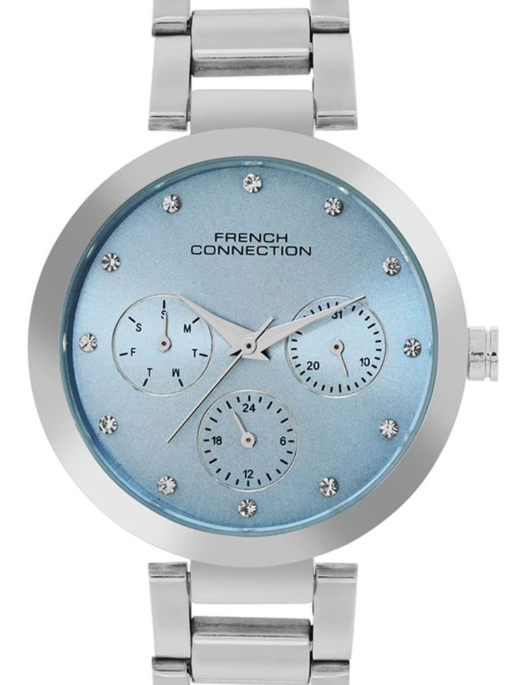 French Connection Women Embellished Dial & Stainless Steel Analogue Watch FCN0118USM