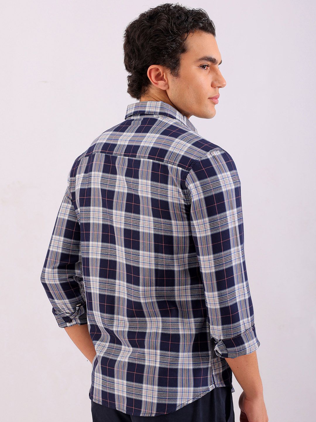 The Indian Garage Co Men Regular Fit Checked Casual Shirt
