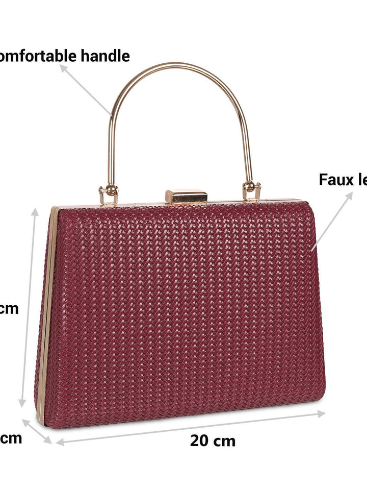 Metro Textured Box Clutch
