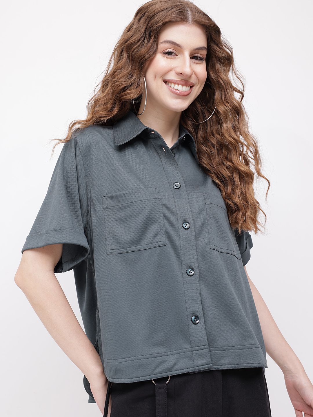 DressBerry 90s Functional Re-Boot High-Low Shirt