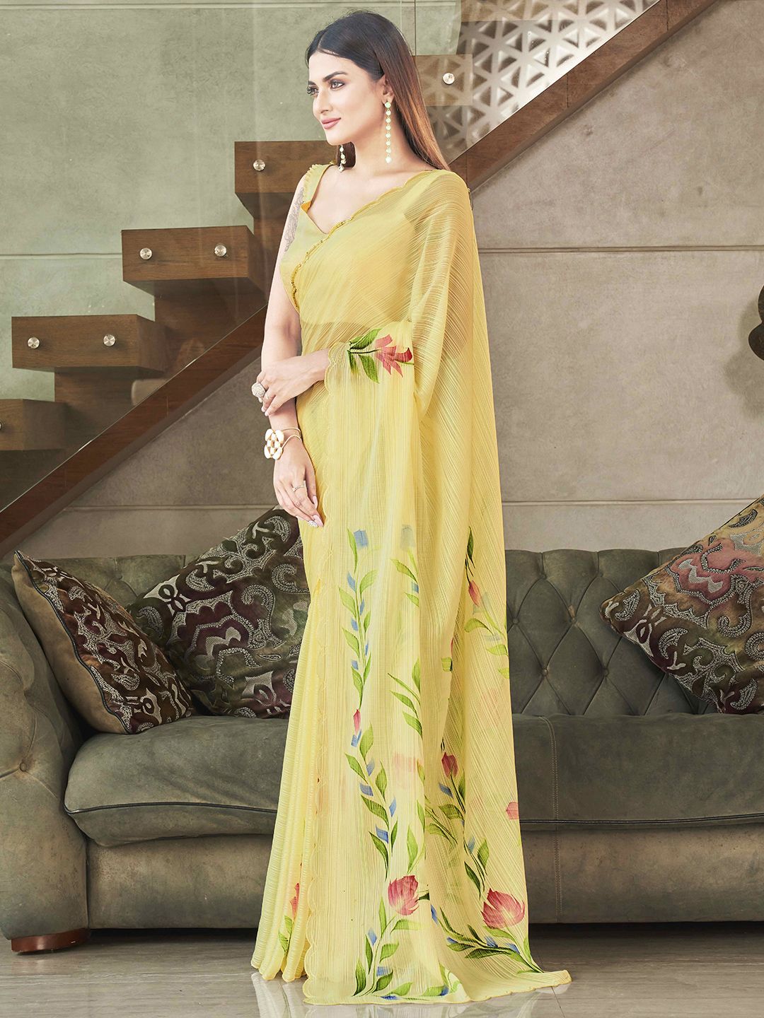 Tikhi Imli Floral Embellished Saree