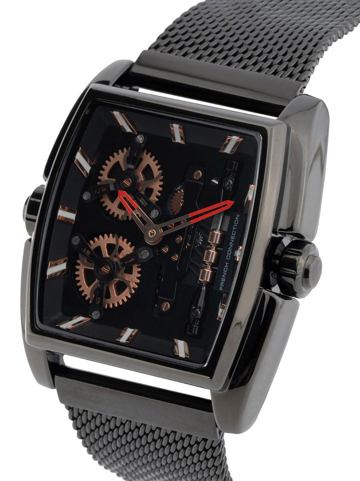 French Connection Men Dial & Stainless Steel Bracelet Style Straps Analogue Watch FCM02BM