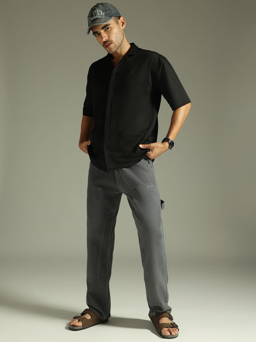 DENNISON Men Baggy Fit Carpenter Jeans