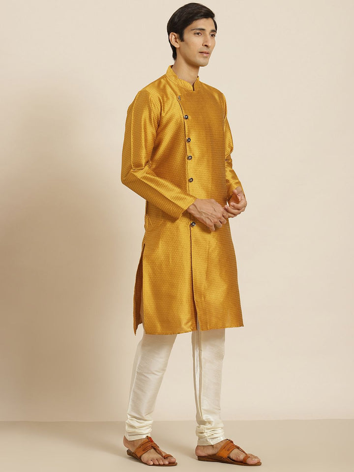 SOJANYA Kurta Kuning Mustard Lelaki