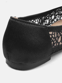 Lino Perros Women Woven Design Embellished Ballerinas