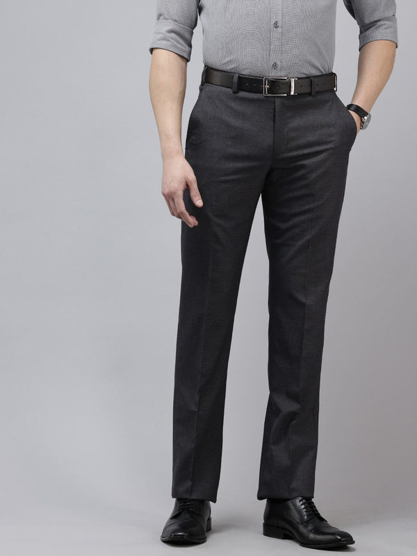 Park Avenue Men Checked Formal Trousers