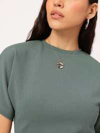 DressBerry Elevated Basics Extended Sleeves Ruched Top